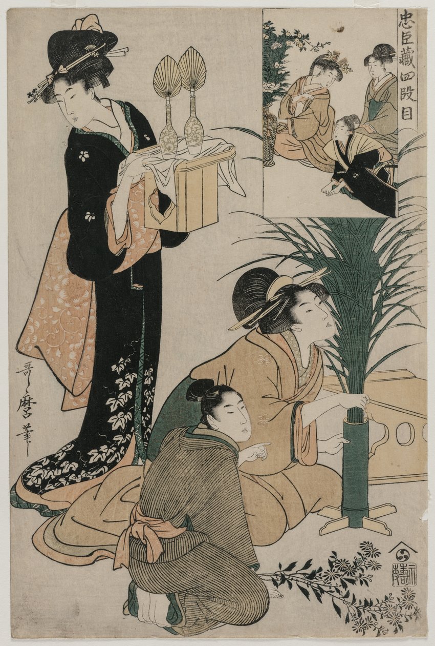 Chushingura: Akt IV The Storehouse of Loyalty od Kitagawa Utamaro