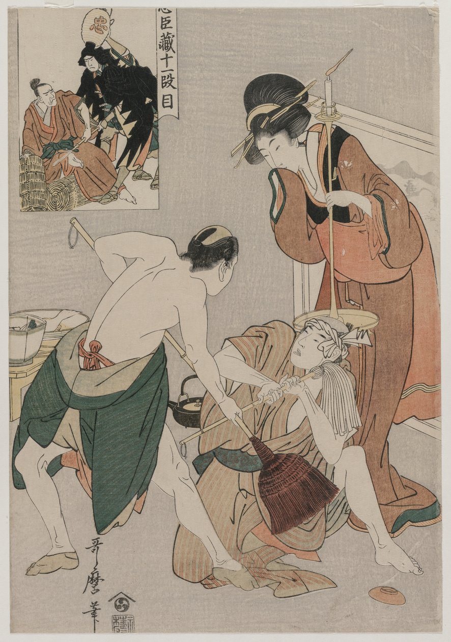 Chushingura: Akt XI z The Storehouse of Loyalty od Kitagawa Utamaro