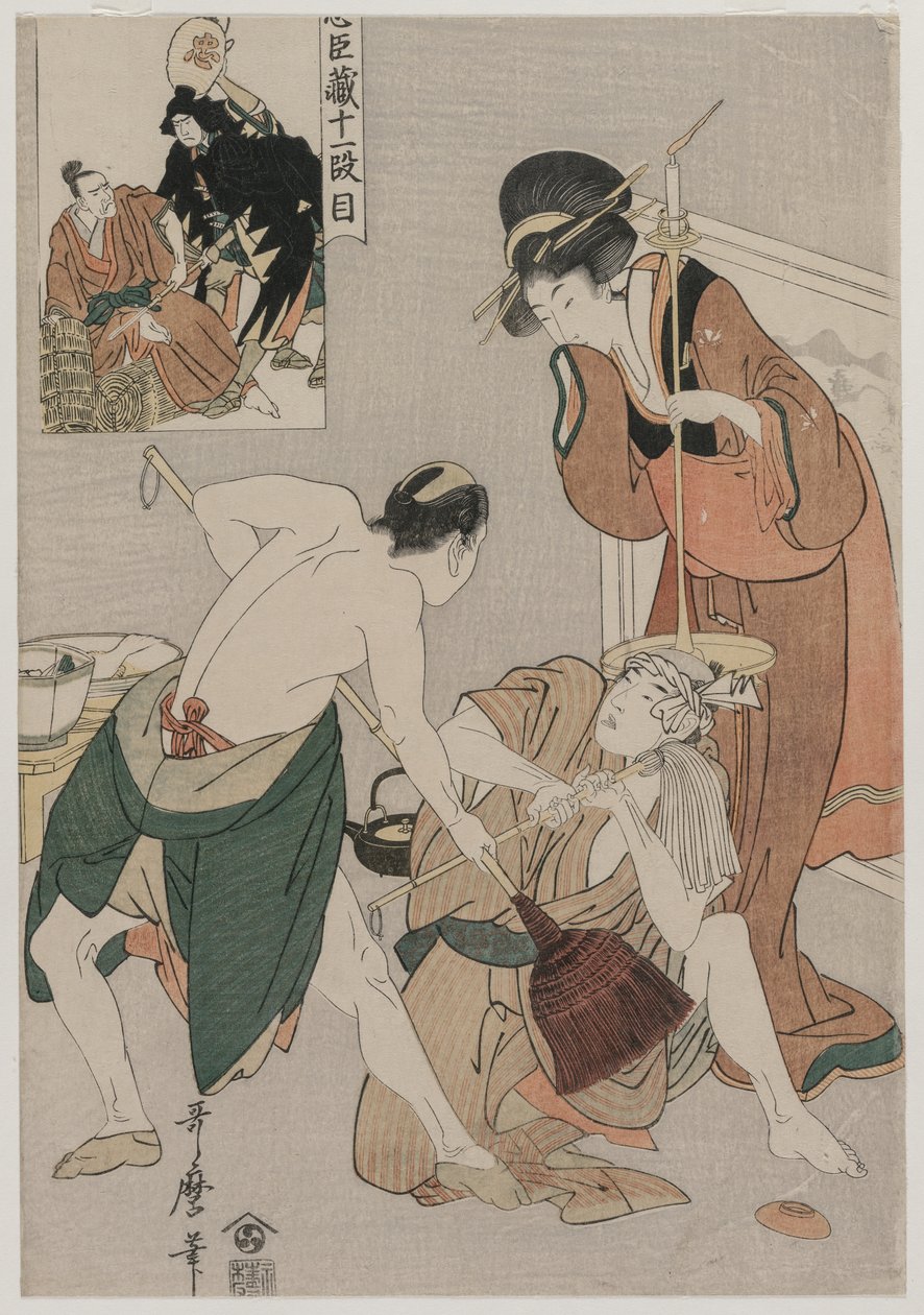 Chushingura: Act XI of The Storehouse of Loyalty, konec 90. let 18. století. od Kitagawa Utamaro