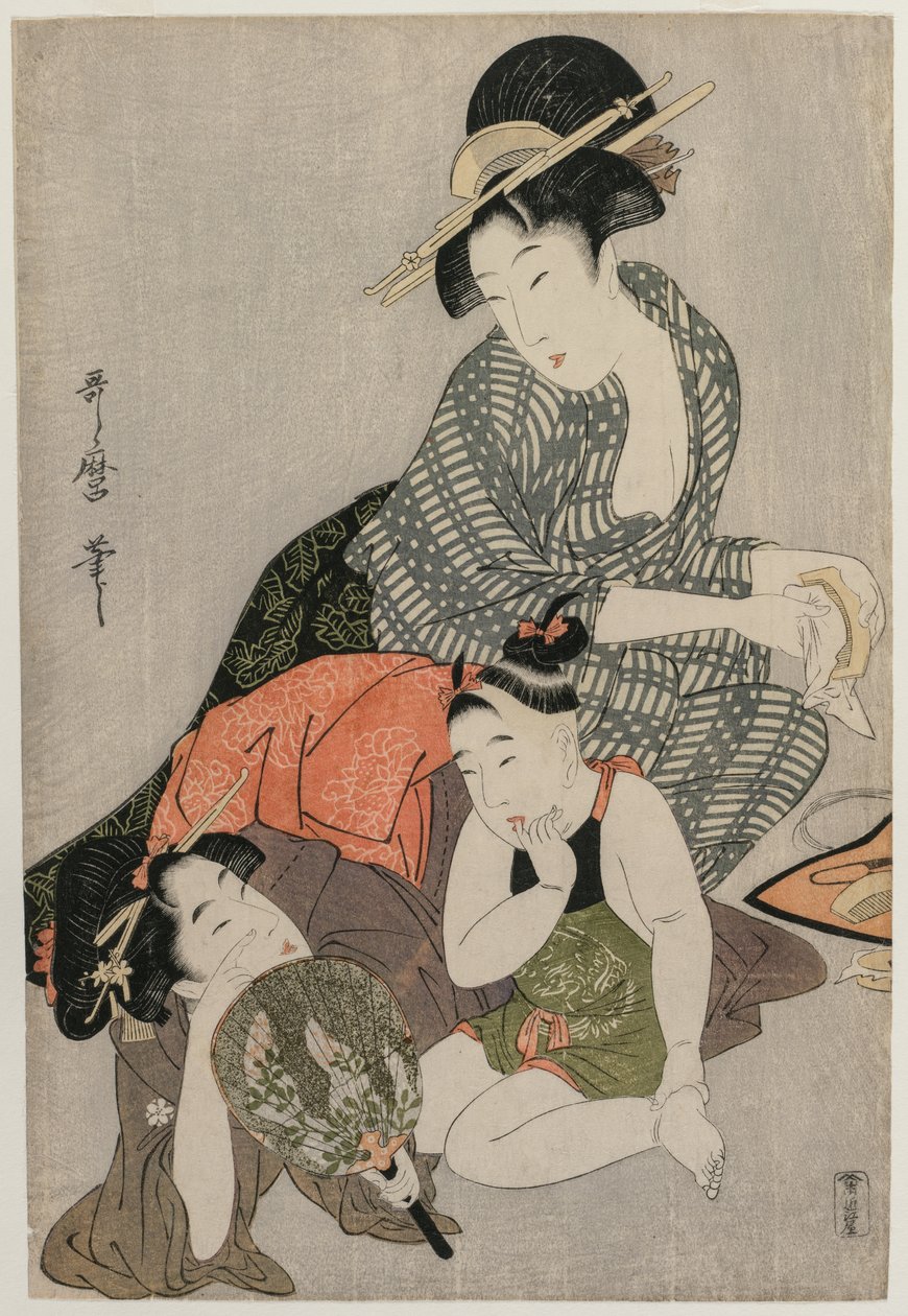 Hřebeny na čištění od Kitagawa Utamaro
