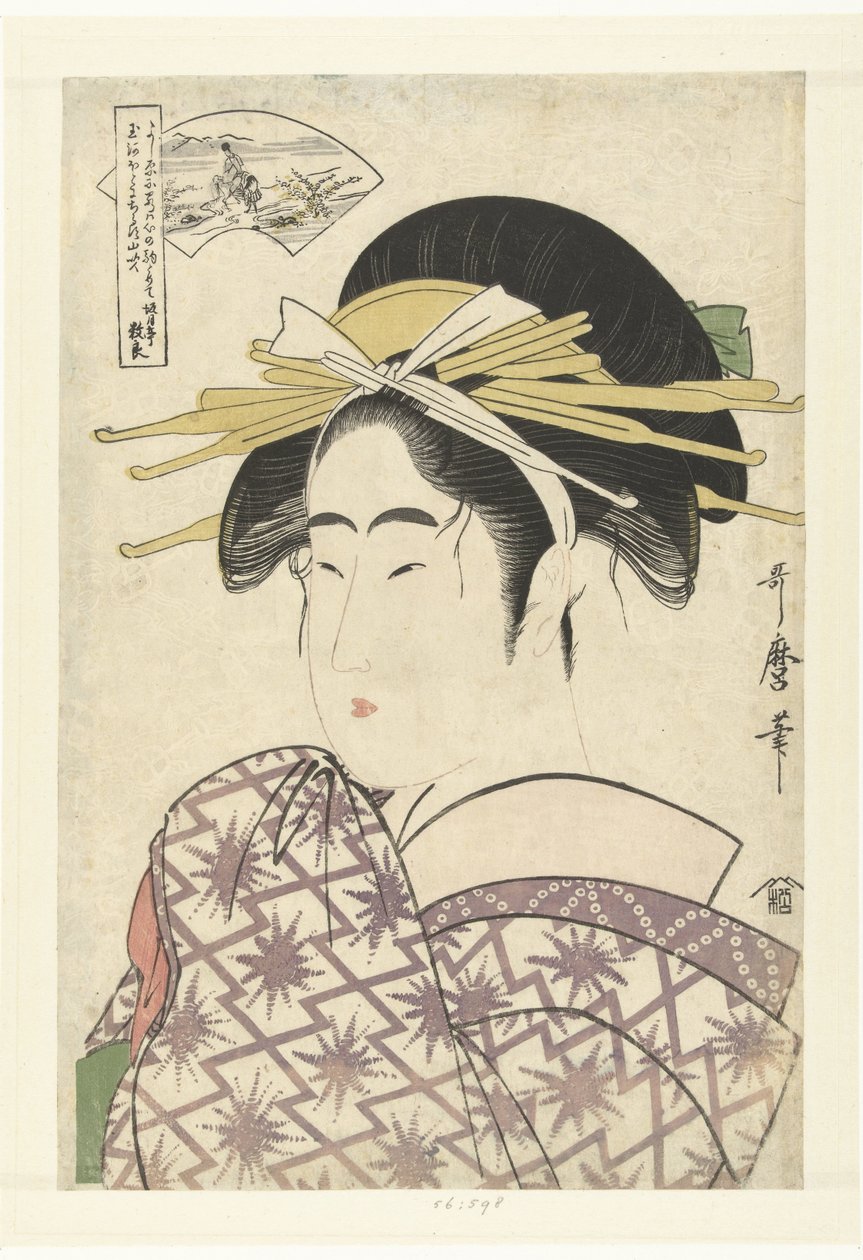 Kurtizána a řeka Ide Tama The Six Tama Rivers (název série) od Kitagawa Utamaro