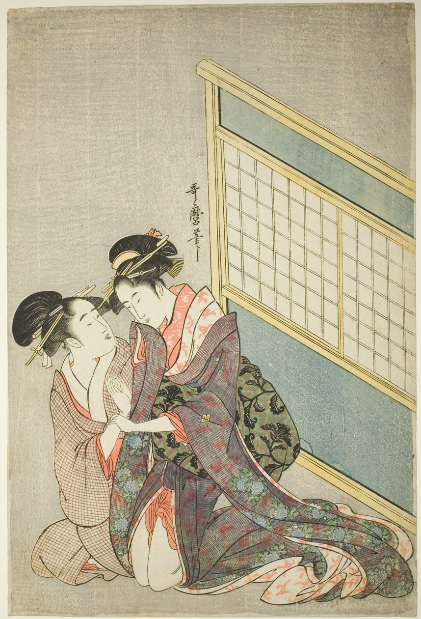 Dvojitý polštář od Kitagawa Utamaro