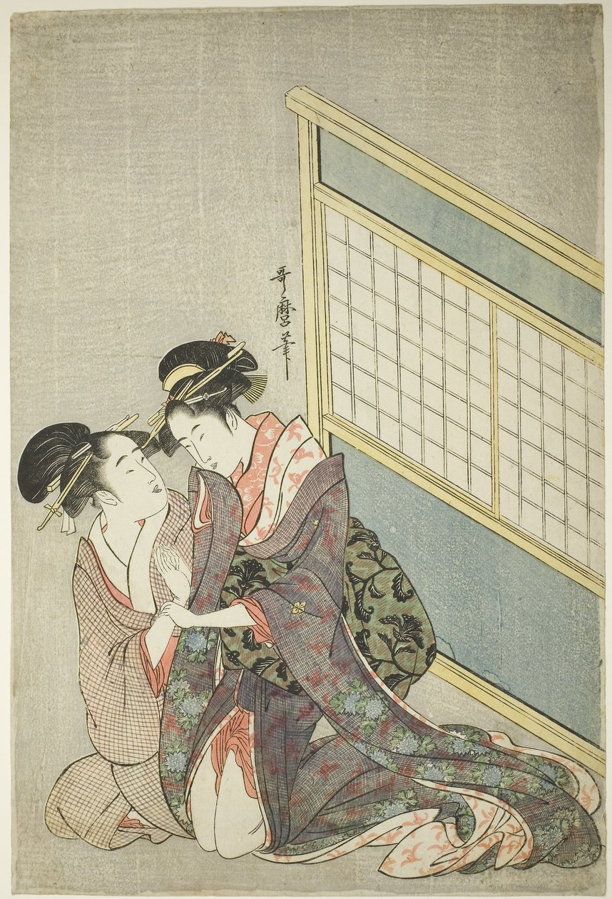 Dvojitý polštář od Kitagawa Utamaro