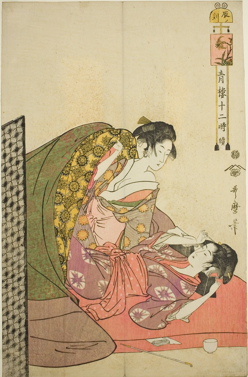 Direction Ragon (Dragon Country), z Te Serie "Člen Telve Law Yoshihara (pokračování Seiro Itsuki)" od Kitagawa Utamaro