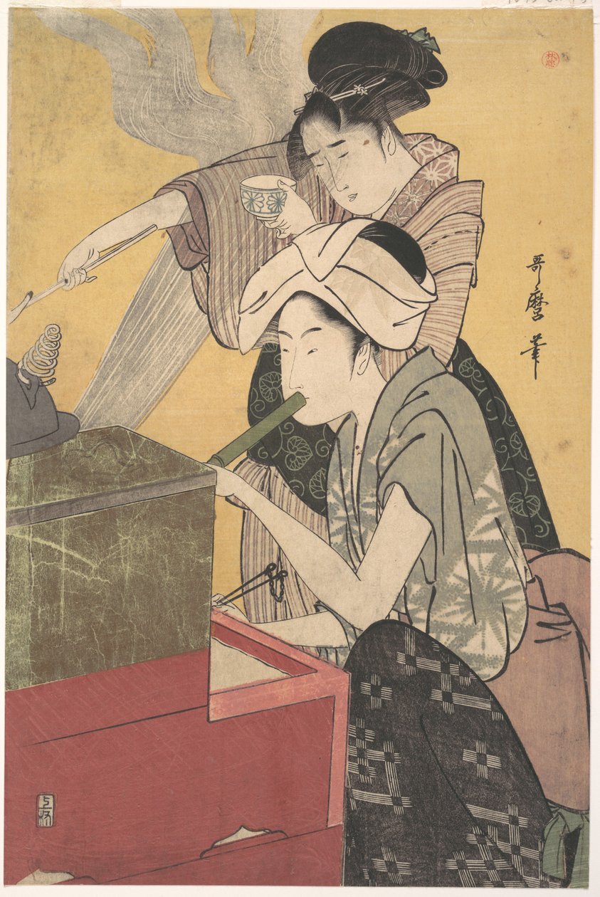 V kuchyni od Kitagawa Utamaro