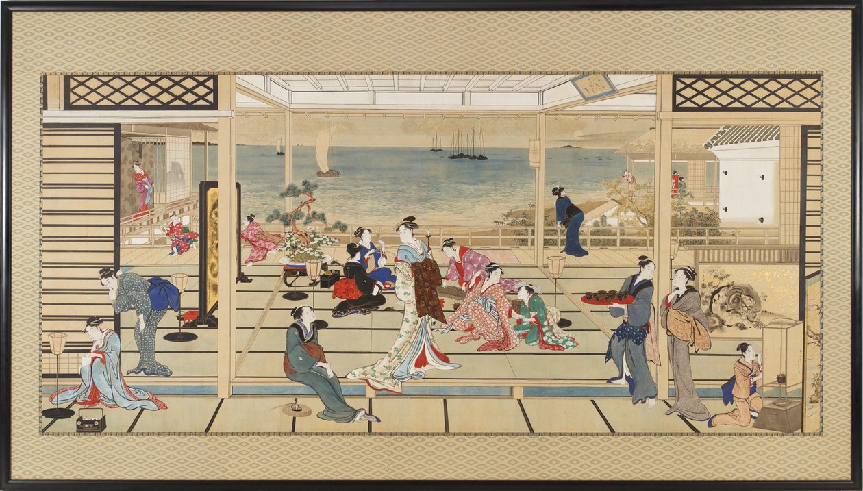 Měsíční zábava v Dozo Sagami, období Edo, konec 18. – začátek 19. století. od Kitagawa Utamaro