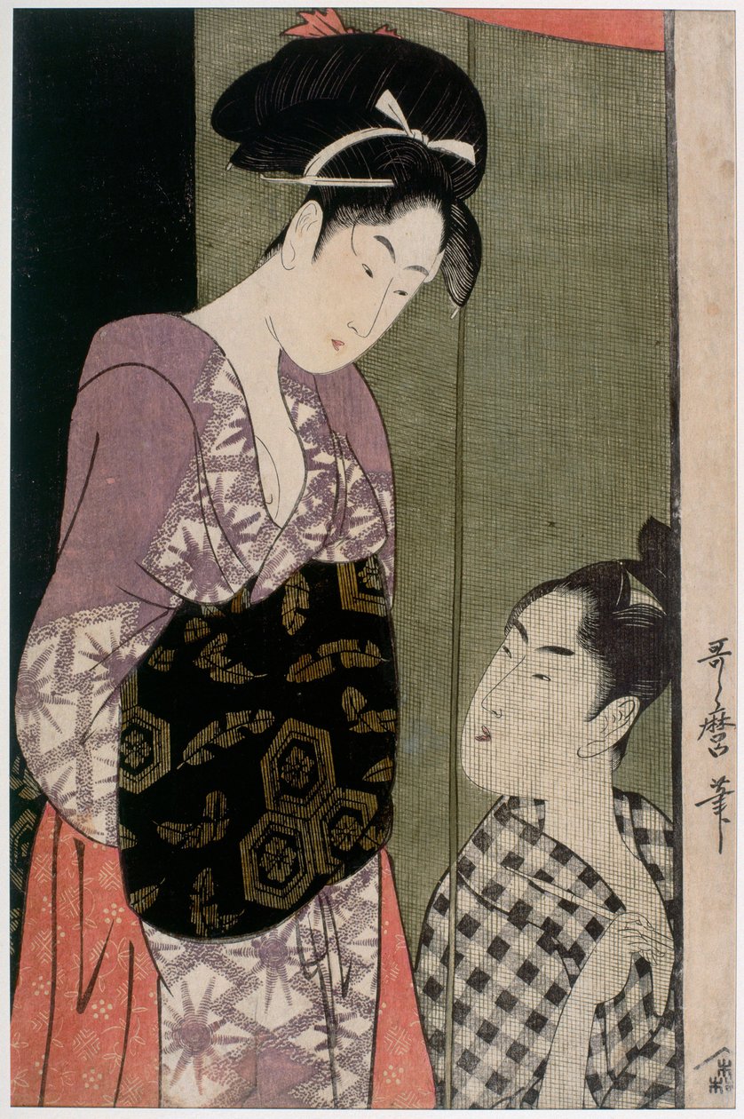 Síť proti komárům, asi 1797 od Kitagawa Utamaro