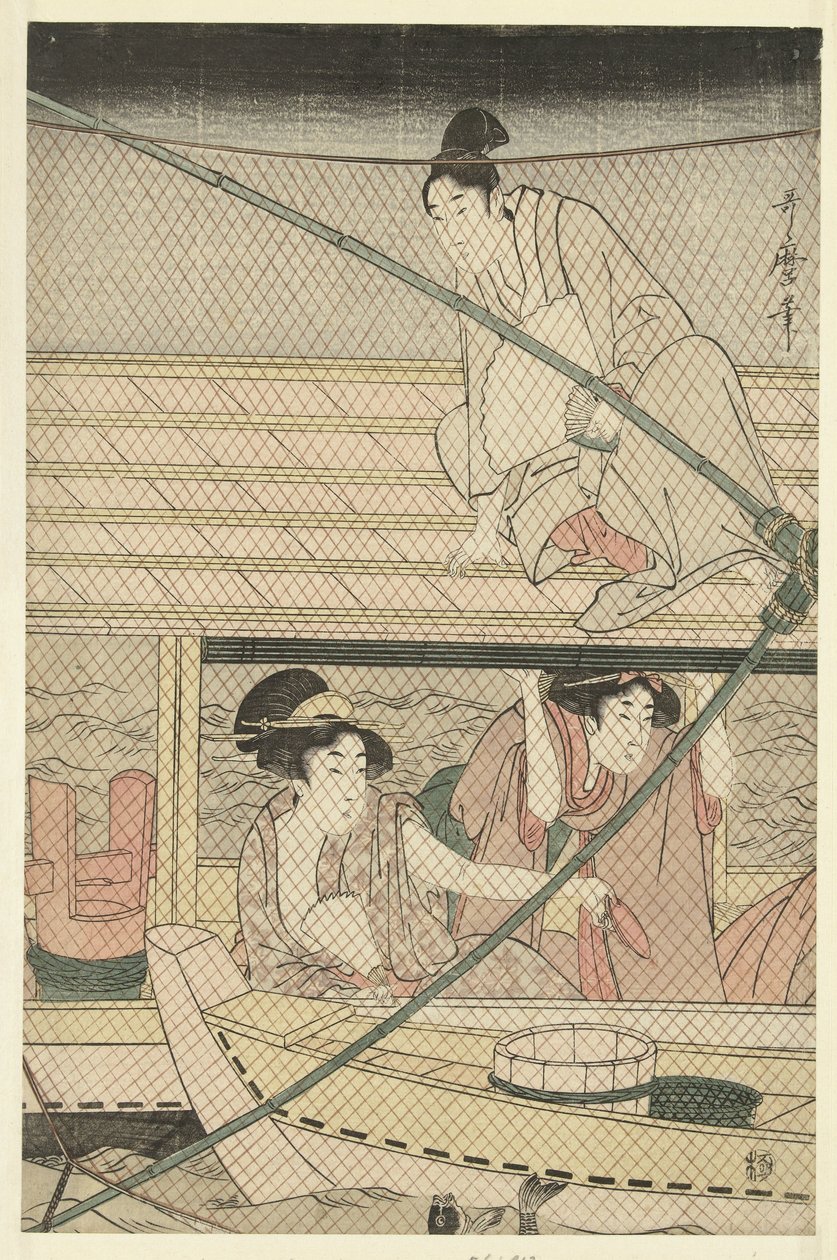 Noční rybaření od Kitagawa Utamaro