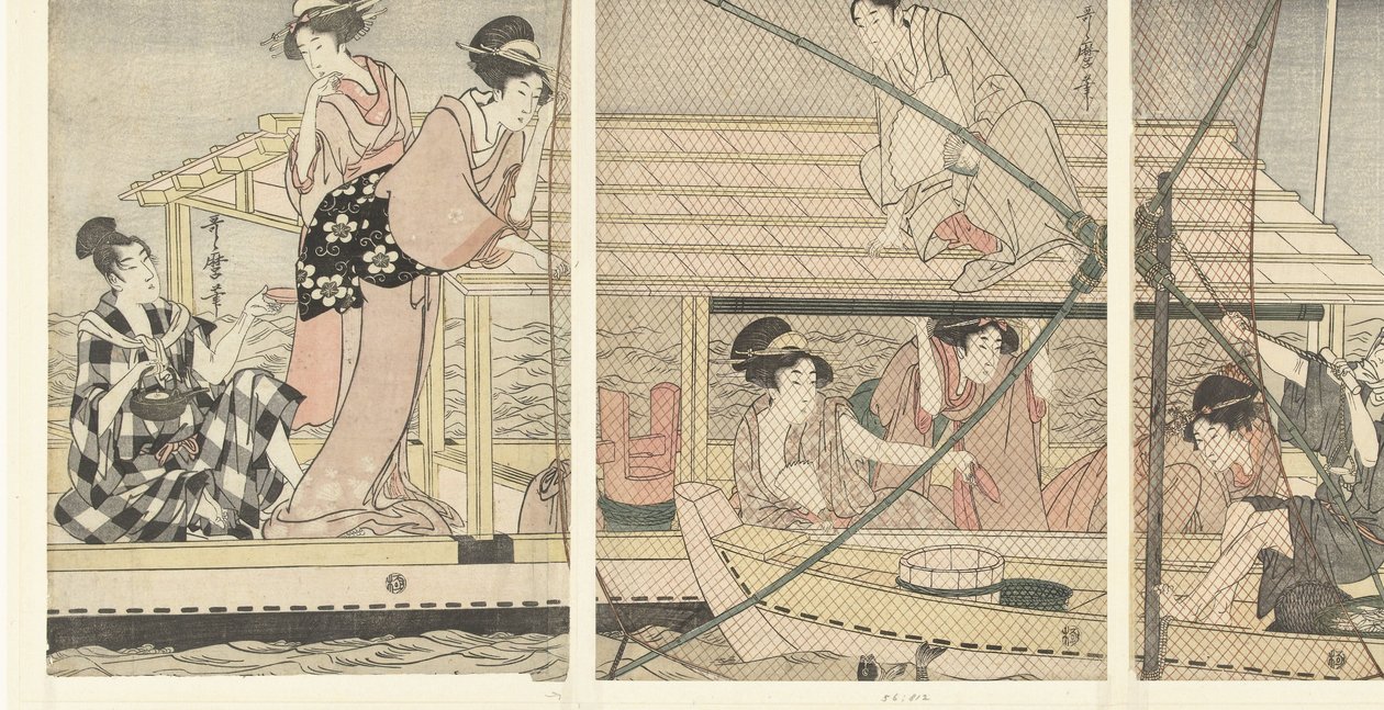 Noční rybaření od Kitagawa Utamaro