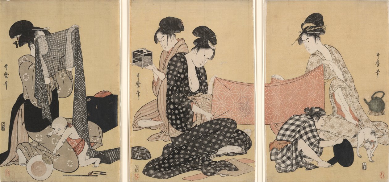 Šití od Kitagawa Utamaro