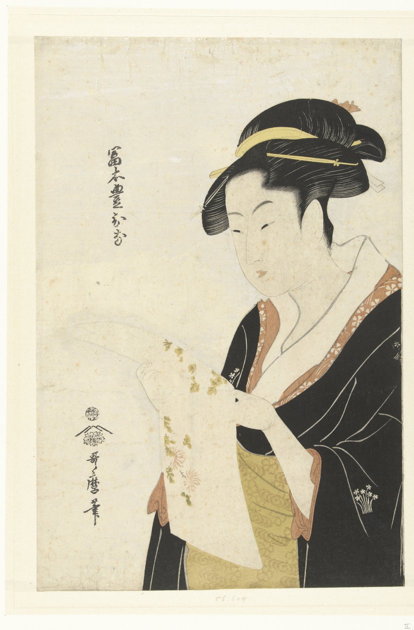 Portre t wan a Mimoto Toyohina Tomimoto Toyohina od Kitagawa Utamaro