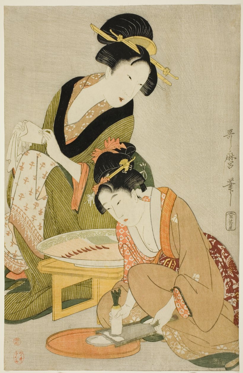 Příprava jídla od Kitagawa Utamaro