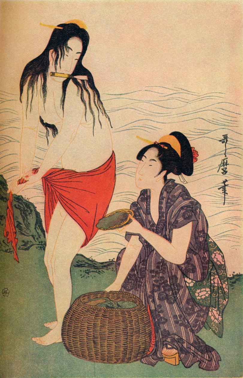 Pravý panel triptychu The Pearl Divers od Utamara, c1797-98, 1936. od Kitagawa Utamaro