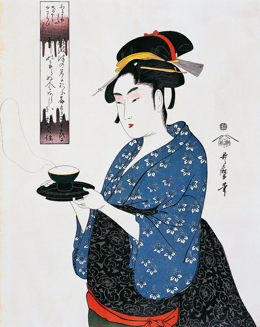 Thea ground, Ukiyo-obrazy v d-ku, Utamaro na severní straně (1753-1806), Edo Perio d (1603-1868), Japonsko od Kitagawa Utamaro