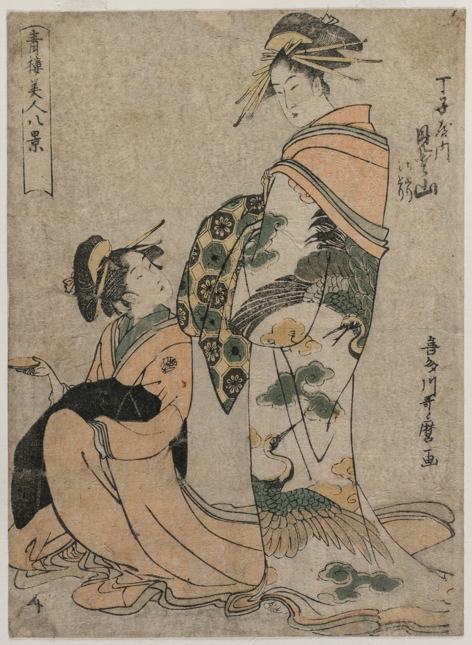 Kurtizána Misyama z Chojiya (ze série Osm pohledů krásných žen ze zelených domů) od Kitagawa Utamaro