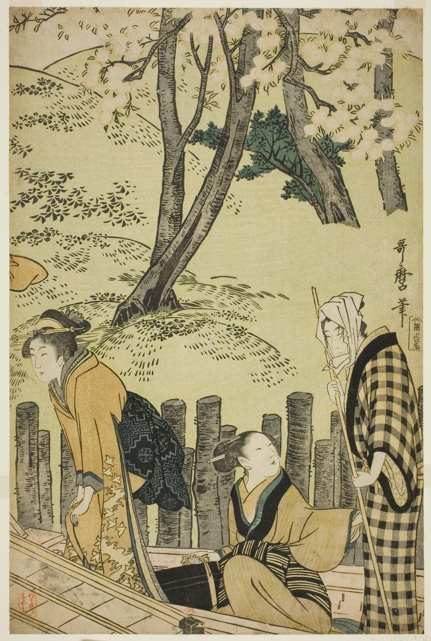 Nábřeží v Mimeguri od Kitagawa Utamaro