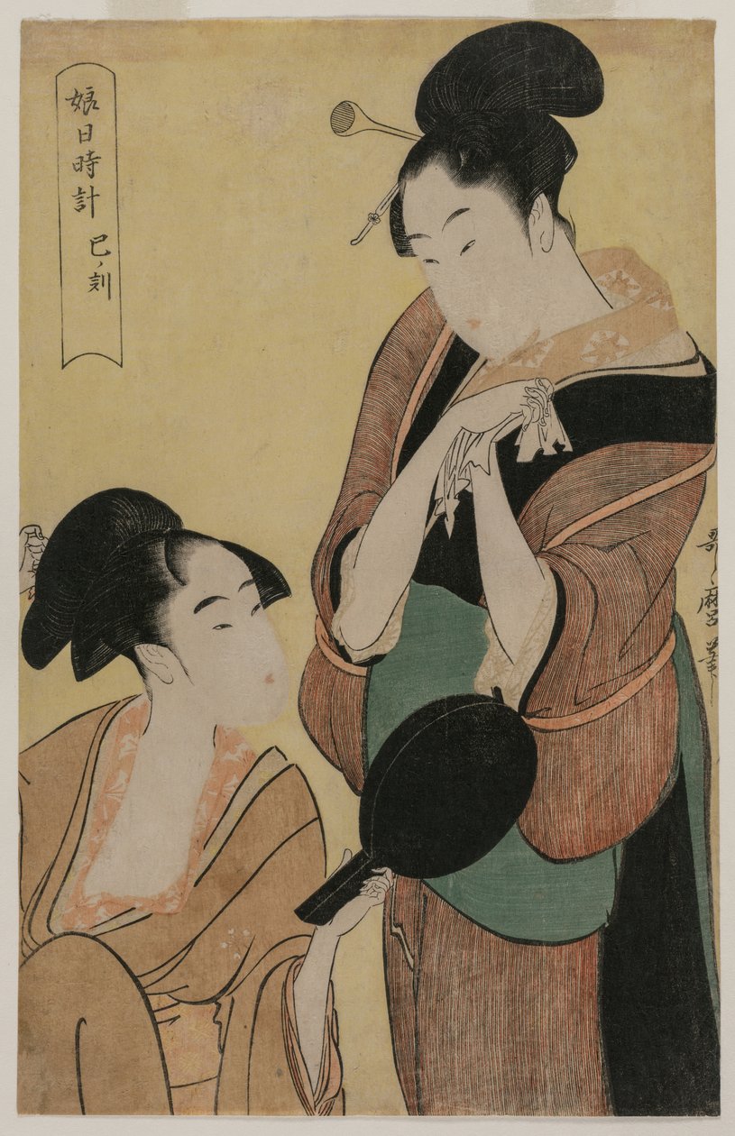 Hodina hada (ze série Hodiny pro mladé ženy) od Kitagawa Utamaro