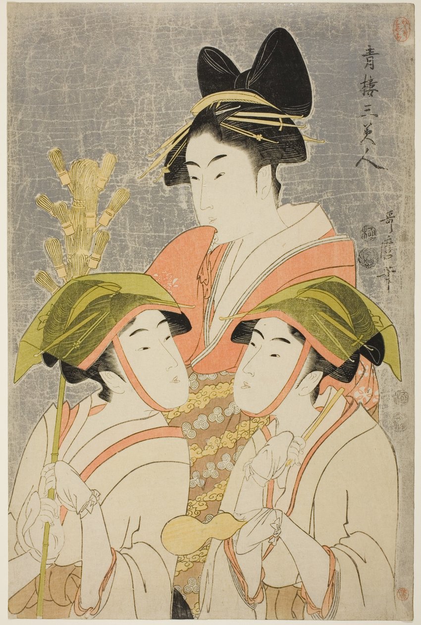 Tři krásky z Yoshiwara od Kitagawa Utamaro