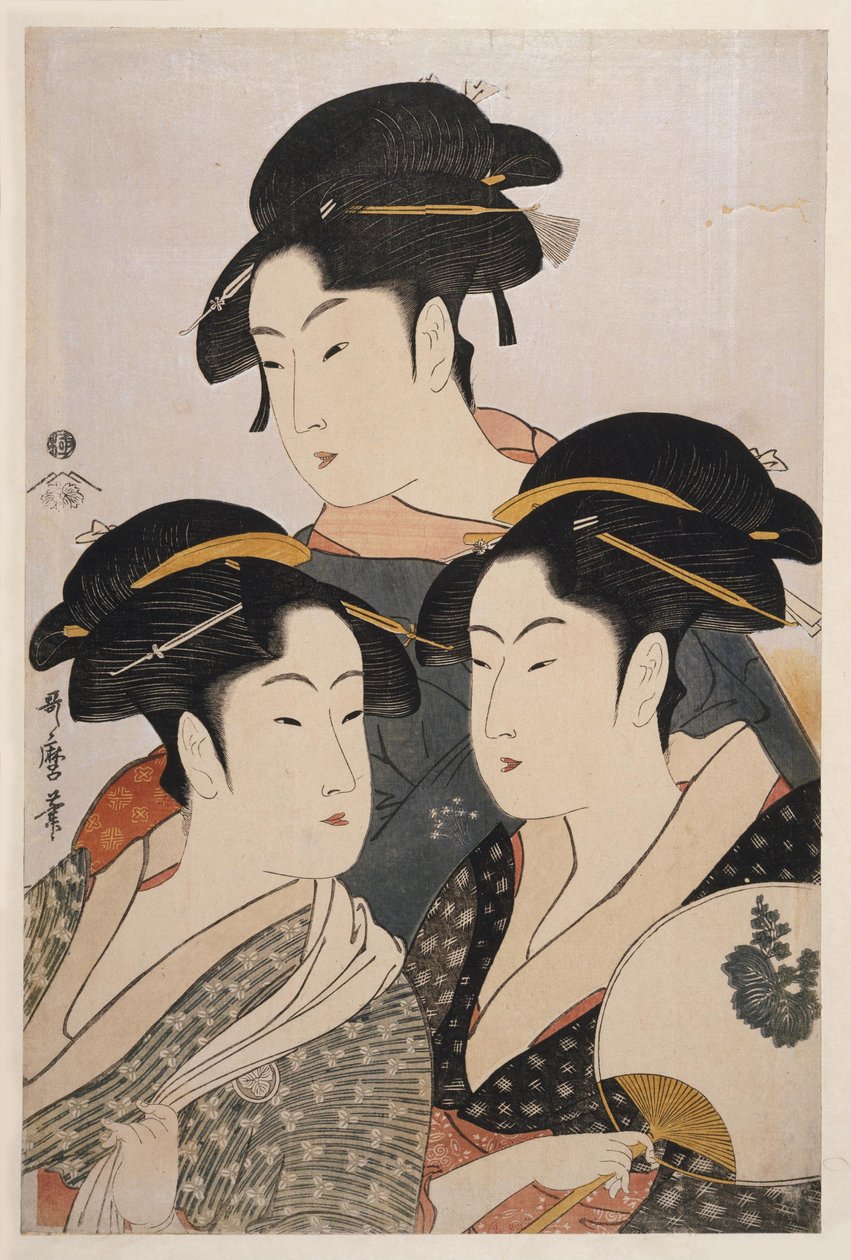 Tři krásy současnosti Toji san bijin od Kitagawa Utamaro