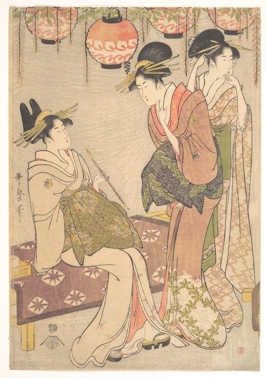 Tři kurtizány od Kitagawa Utamaro