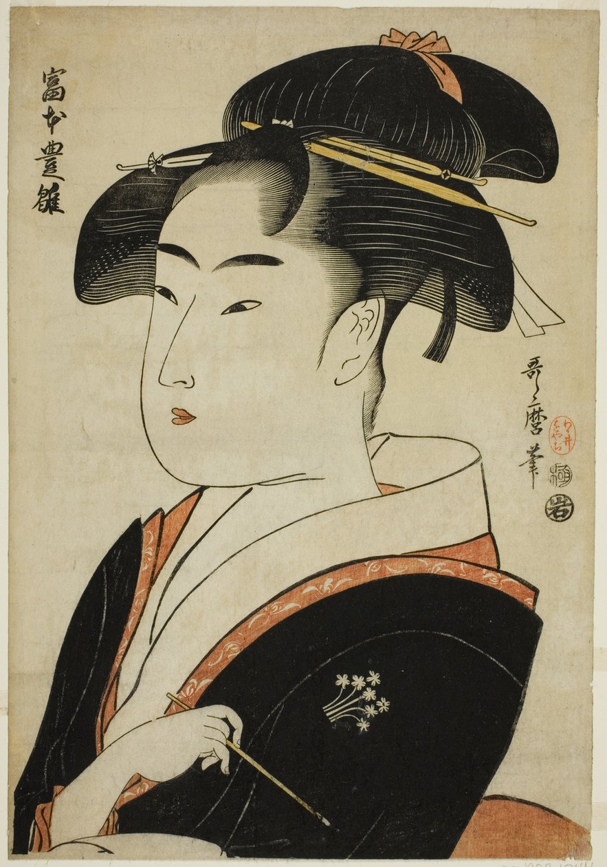 Toyohina Tomimoto, ze série ``Fa mo s Bear Uchie s of Edo (Edo Furna Bijin)