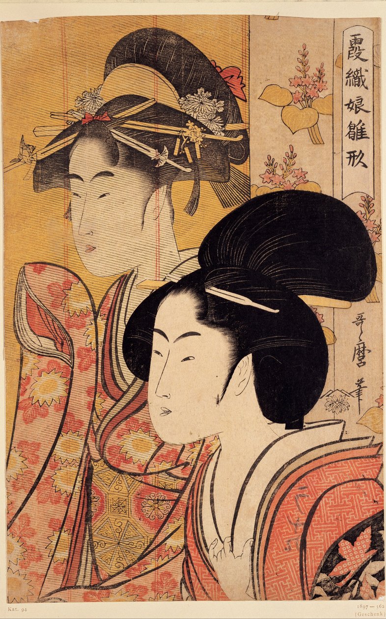 Dvě krásky s bambusem od Kitagawa Utamaro