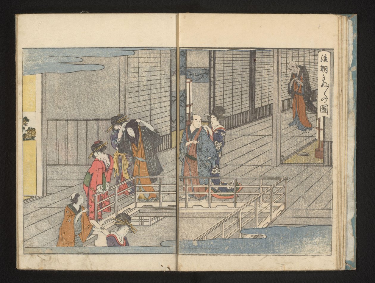 Odjíždějící hosté od Kitagawa Utamaro