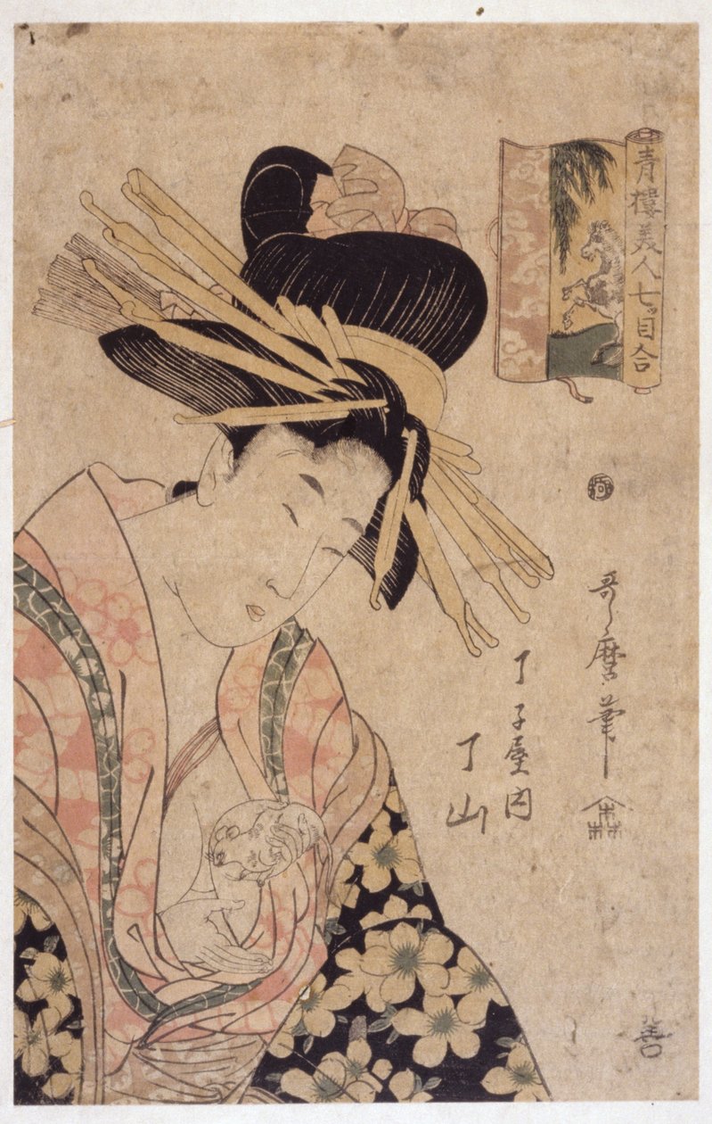 žena A Bílá Myš od Kitagawa Utamaro