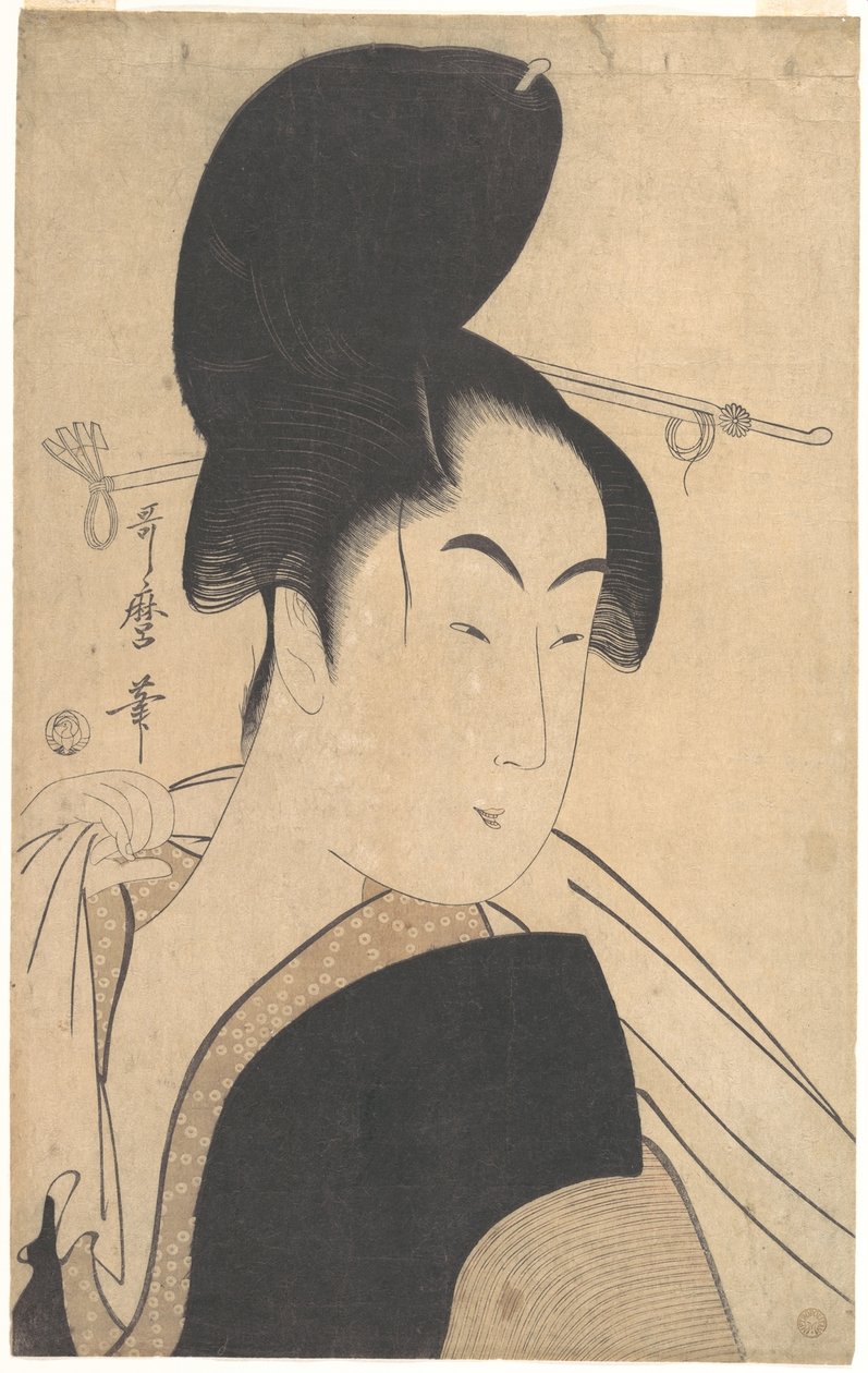 Žena po koupeli od Kitagawa Utamaro