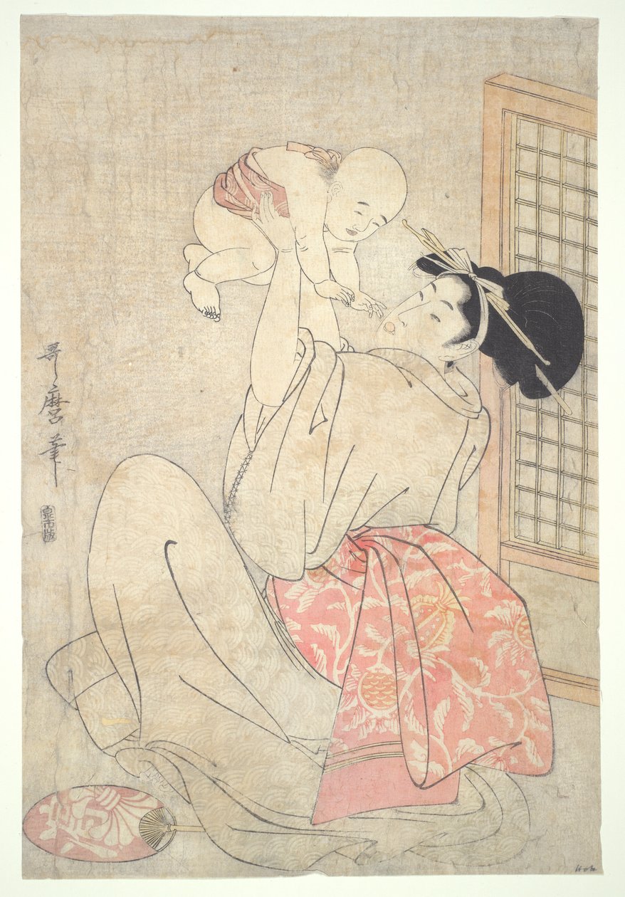 Žena a dítě od Kitagawa Utamaro