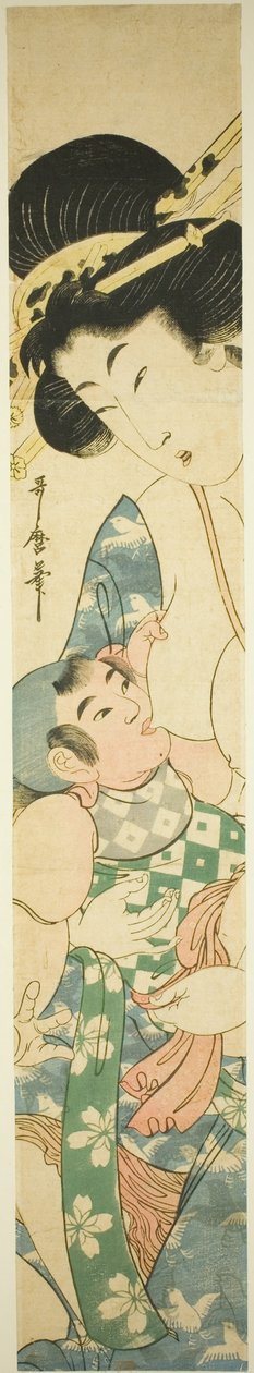 Matka kojící dítě od Kitagawa Utamaro II