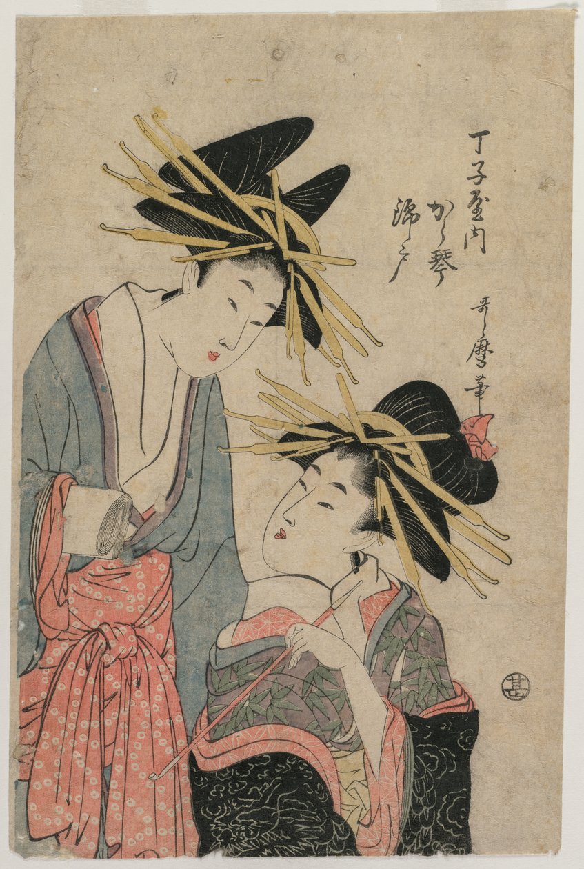 te škola r ruce s mušlemi společně plán d Nishikido f cho času od Kitagawa Utamaro II