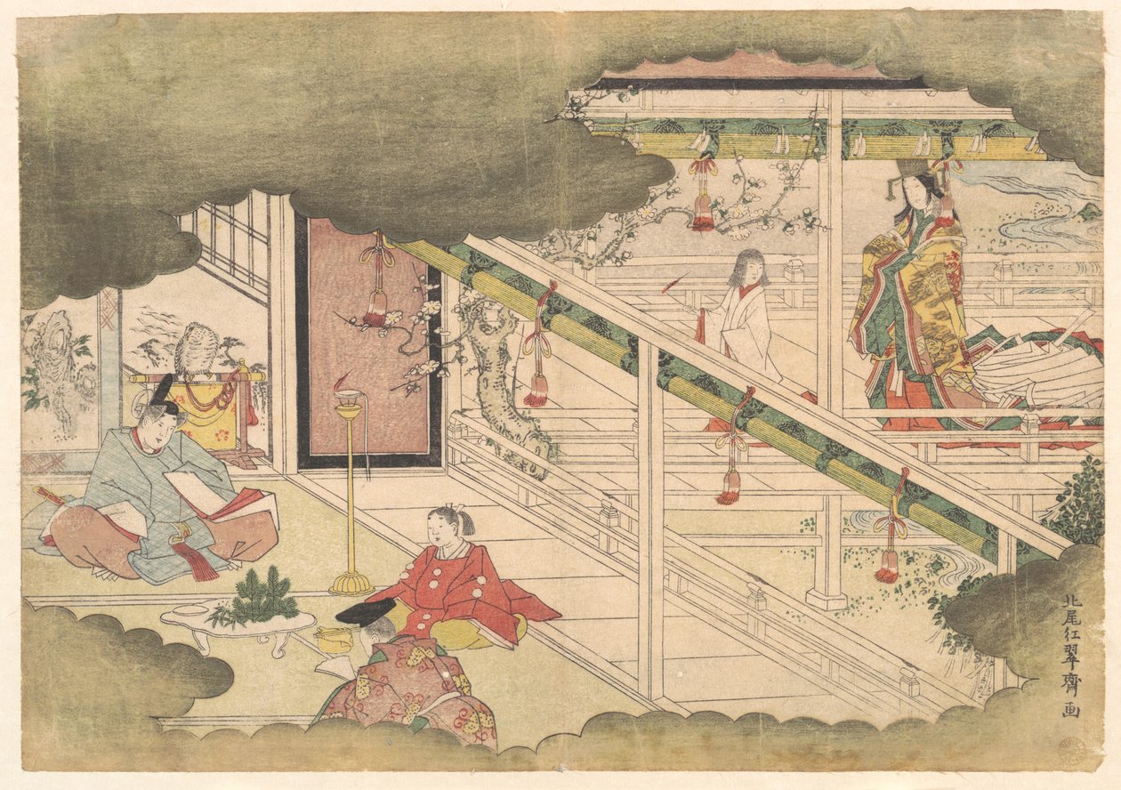 Příhoda z Příběhů z Ise (Ise Monogatari) od Kitao Shigemasa