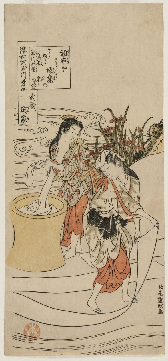 Řeka Chofu Tama v provincii Musashi (ze série The Six Tama Rivers of the Floating World) od Kitao Shigemasa