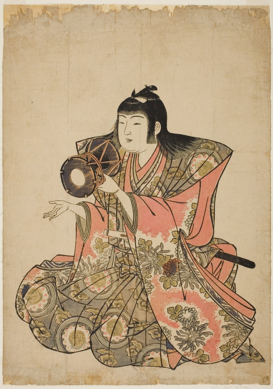 The Hand-Drum Player, z nepojmenované série pěti hudebníků od Kitao Shigemasa
