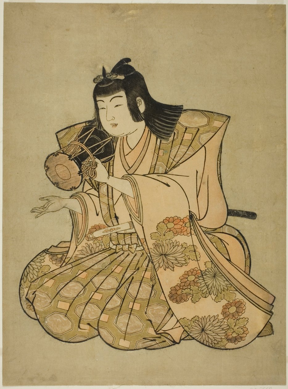 The Hand-Drum Player, z nepojmenované série pěti hudebníků od Kitao Shigemasa