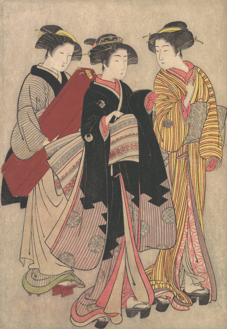 Dvě gejši na procházce, 1739-1820. od Kitao Shigemasa