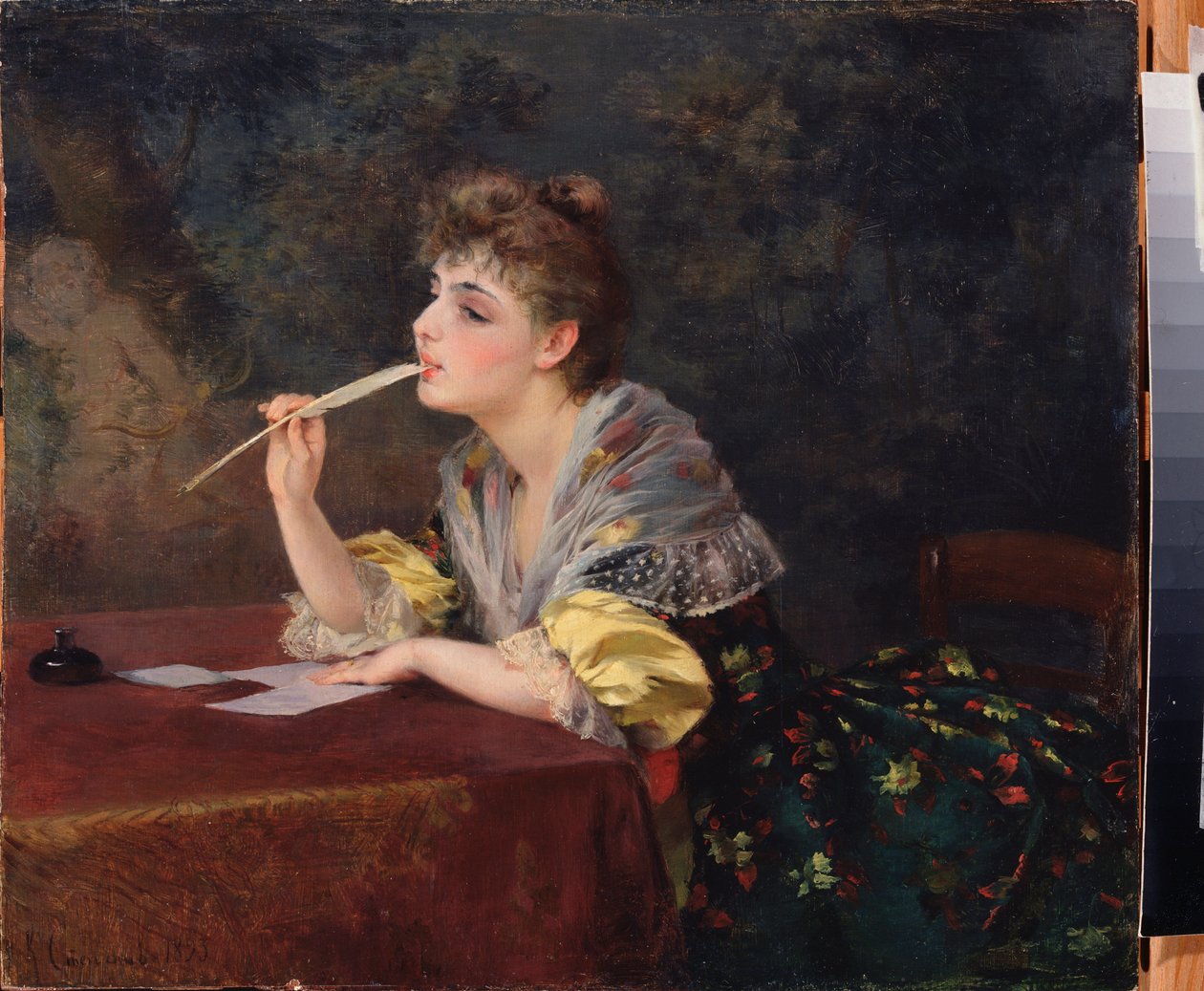 A Letter (A Letter) - Obraz Klavdi Petroviče Stepanova (1854-1910), olej na plátně od Klavdi Petrovich Stepanov