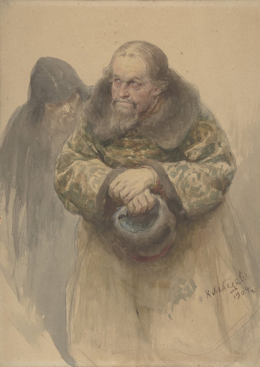 Dva ruští muži, 1904. od Klavdi Vasilevich Lebedev