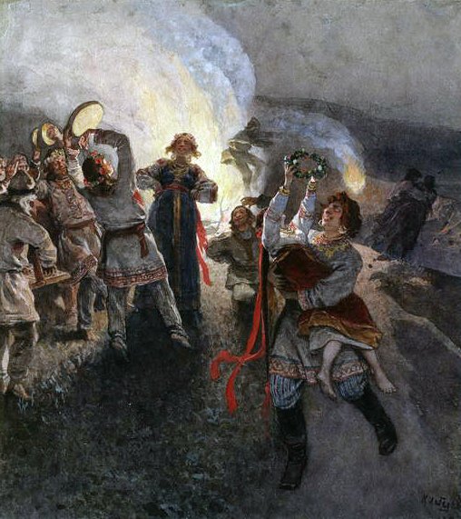 Oslavy 1. máje, 1902 (wc na papíře) od Klavdiy Vasilievich Lebedev