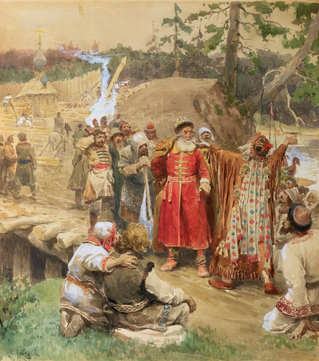 Dobytí nových oblastí v Rusku, 1904 od Klavdiy Vasilievich Lebedev