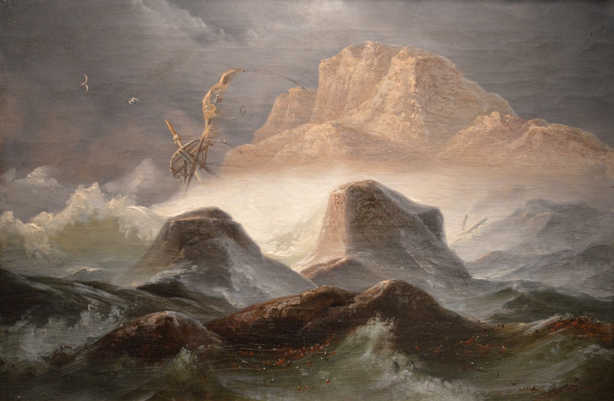 Bouře u norského pobřeží od Knud Baade
