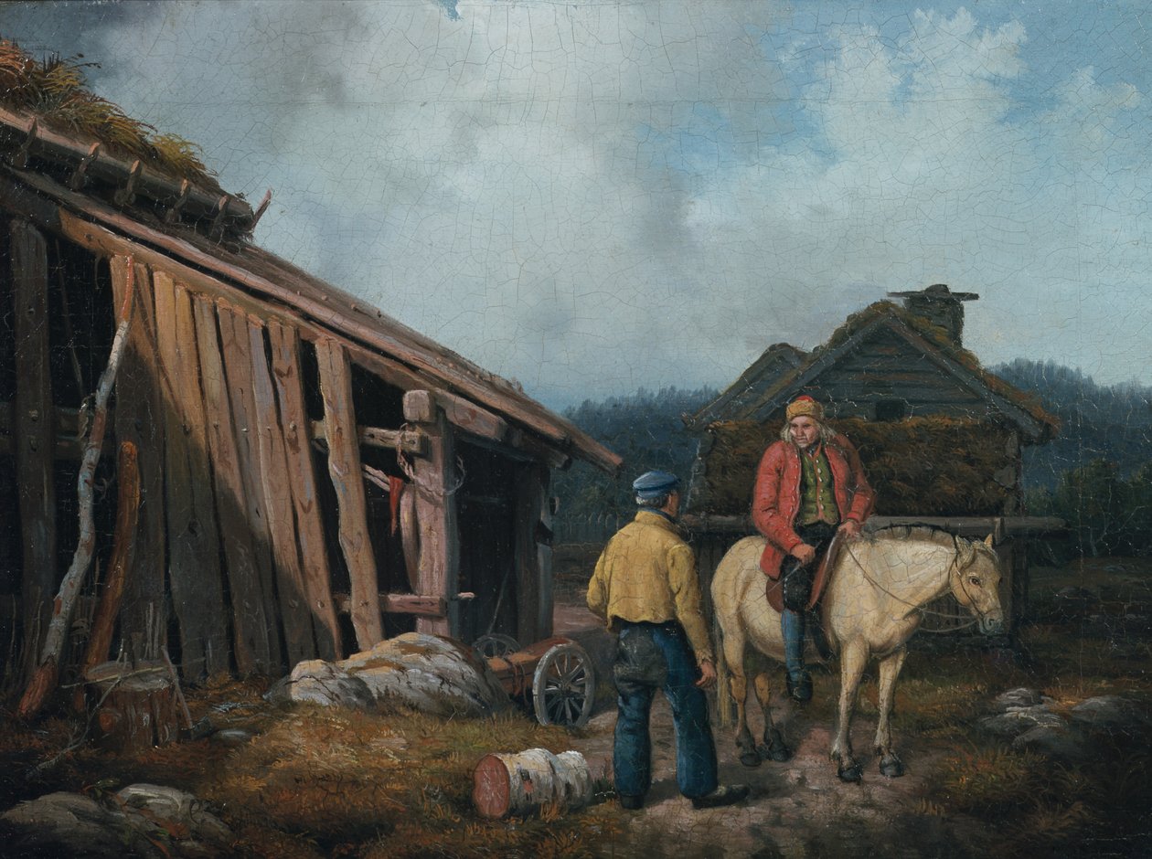 Muž na koni od Knud Bergslien