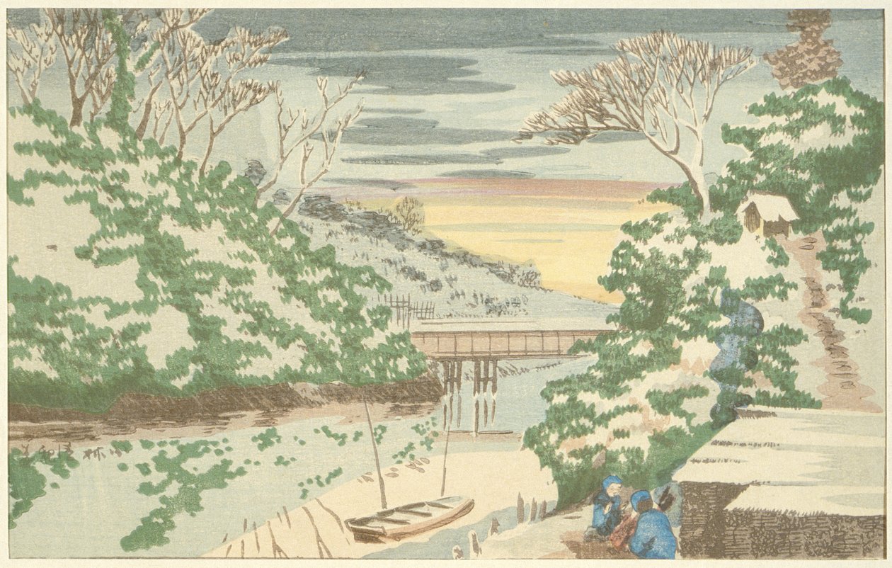 Sníh v Ochanomizu od Kobayashi Kiyochika