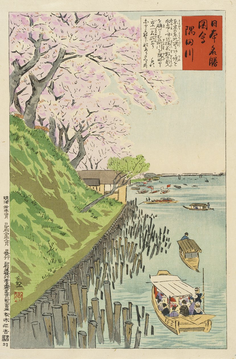 Řeka Sumida od Kobayashi Kiyochika