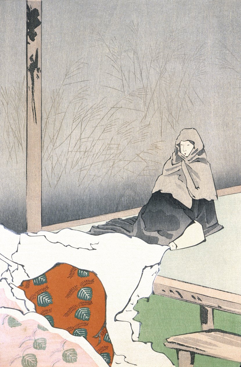 Tanečnice Hotoke Gozen v Giōji od Kobayashi Kiyochika