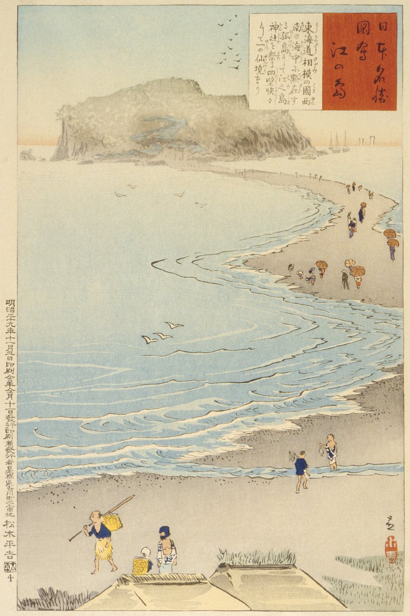 Ostrov Enoshima od Kobayashi Kiyochika