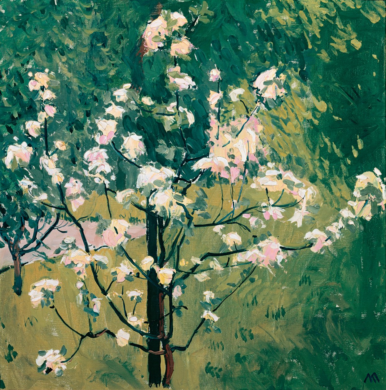 Blühender Baum im Garten - Kvetoucí strom v zahradě... (olej na plátně) od Koloman Moser