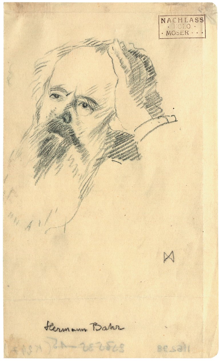 Portrét Hermanna Bahra 1863-1934, kolem roku 1904. od Koloman Moser