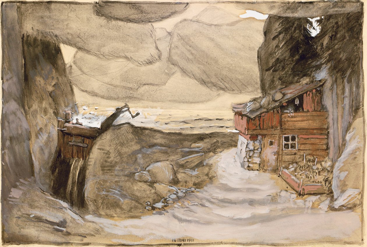 Scénografie k opeře Der Bergsee od Julia Bittnera, 1910-1911. od Koloman Moser